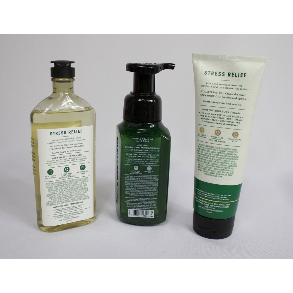 Bath & Body Works Eucalyptus Spearmint Set Body Wash, Body Cream, Soap NEW - Picture 2 of 11